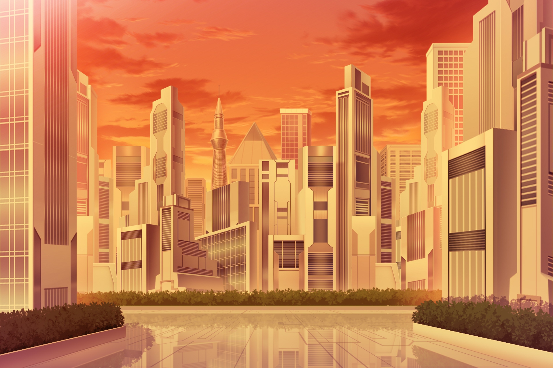 単品5種背景素材v98SF都市