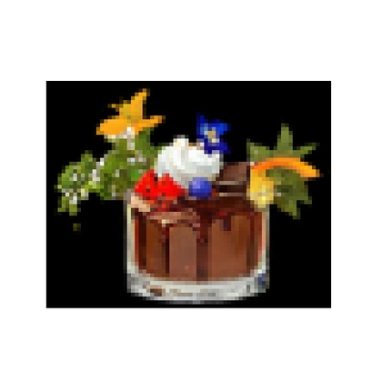 花とお茶のピクセル素材