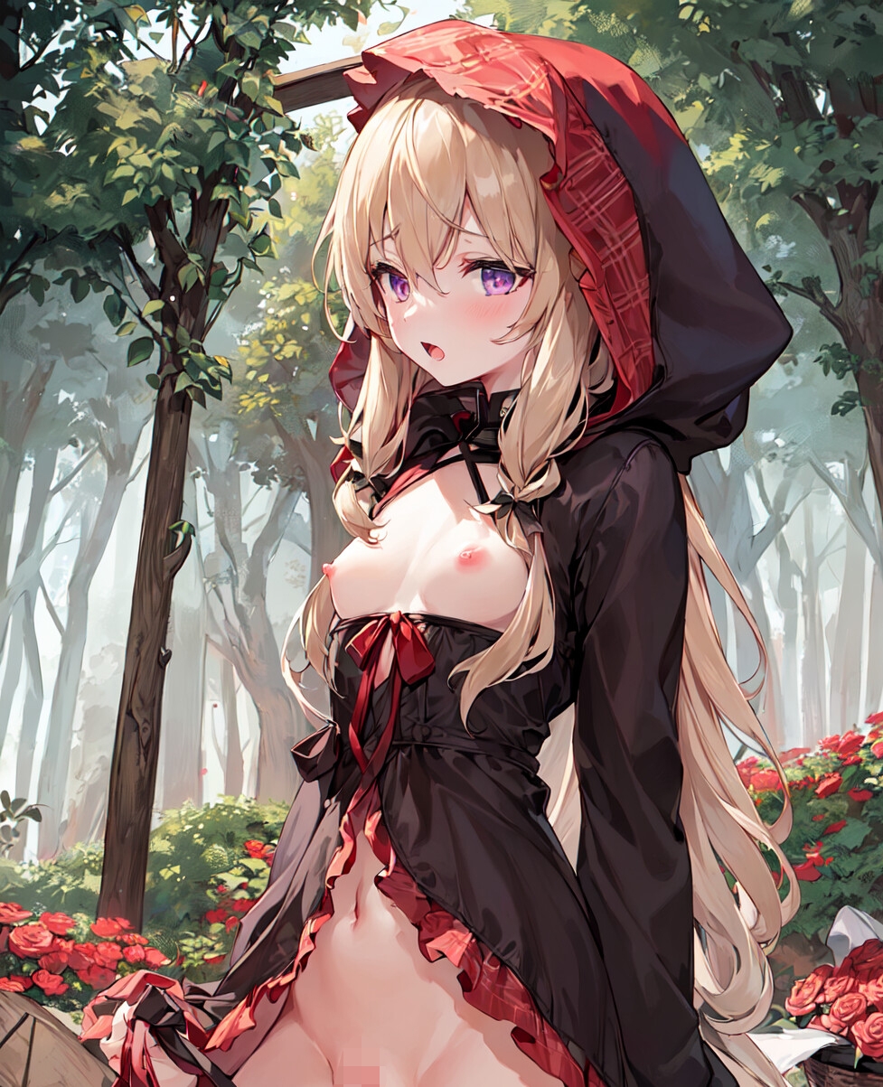 不思議な森で出会った赤ずきんの少女