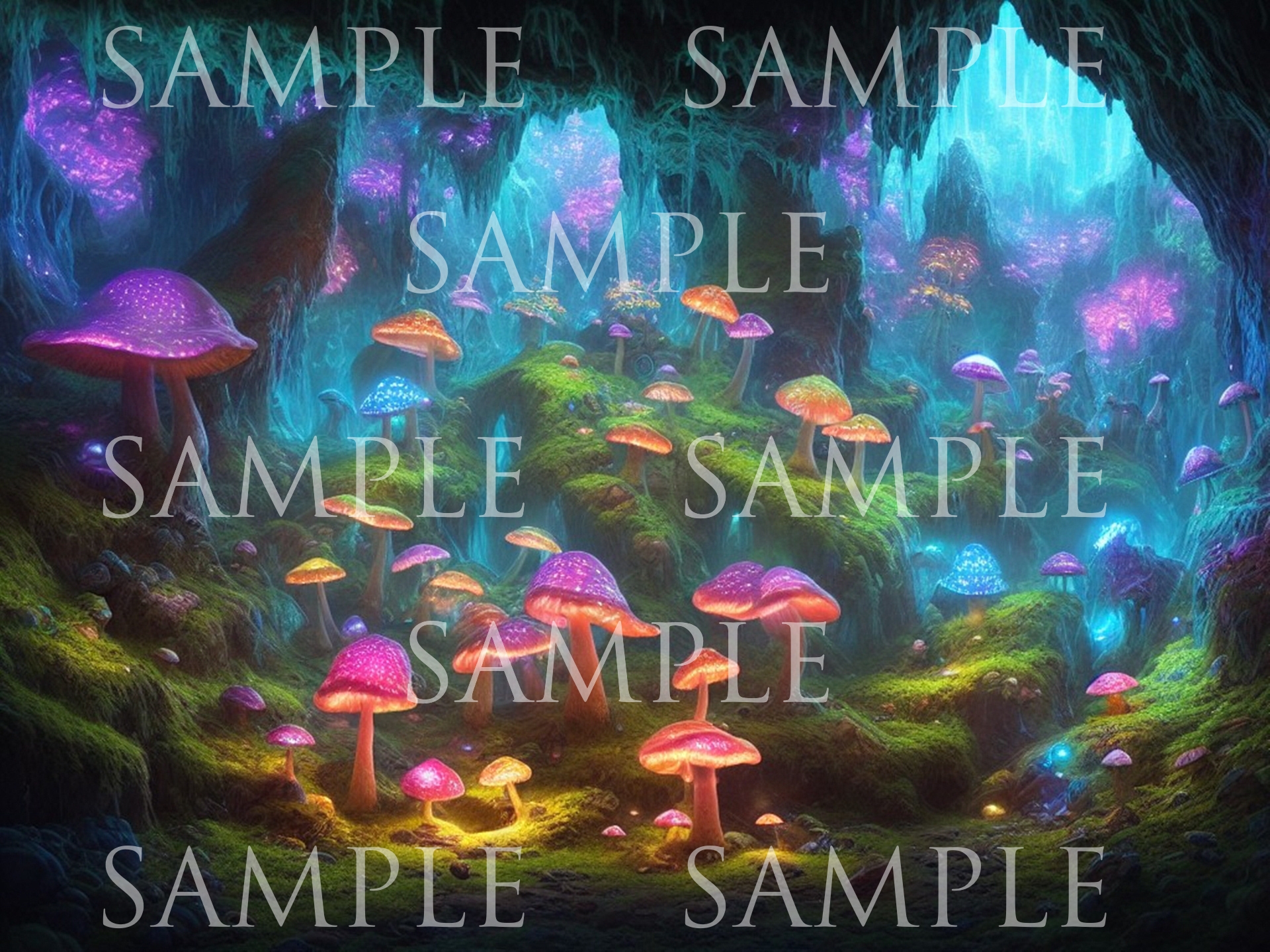 AI背景素材集 洞窟500枚