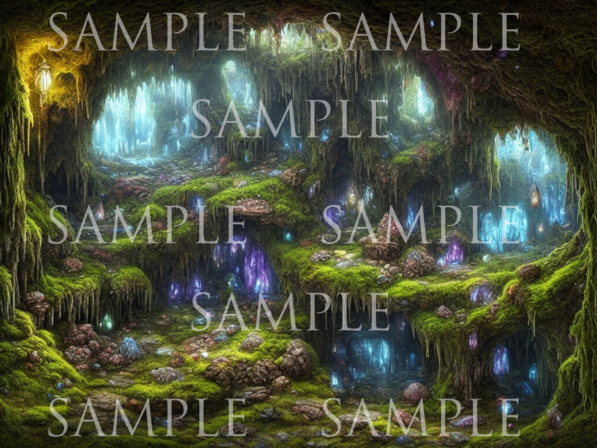 AI背景素材集 洞窟500枚