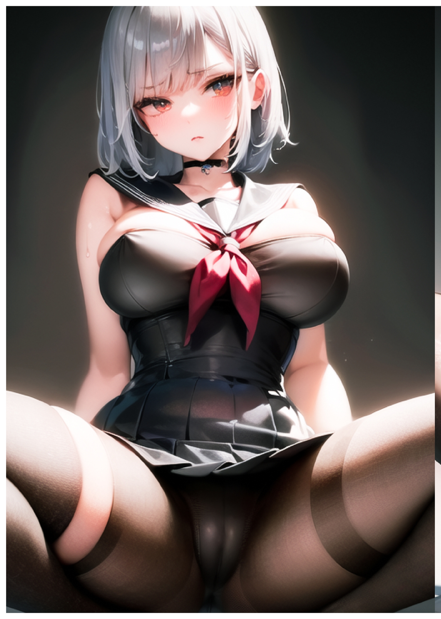 パンストスク水蹲踞
