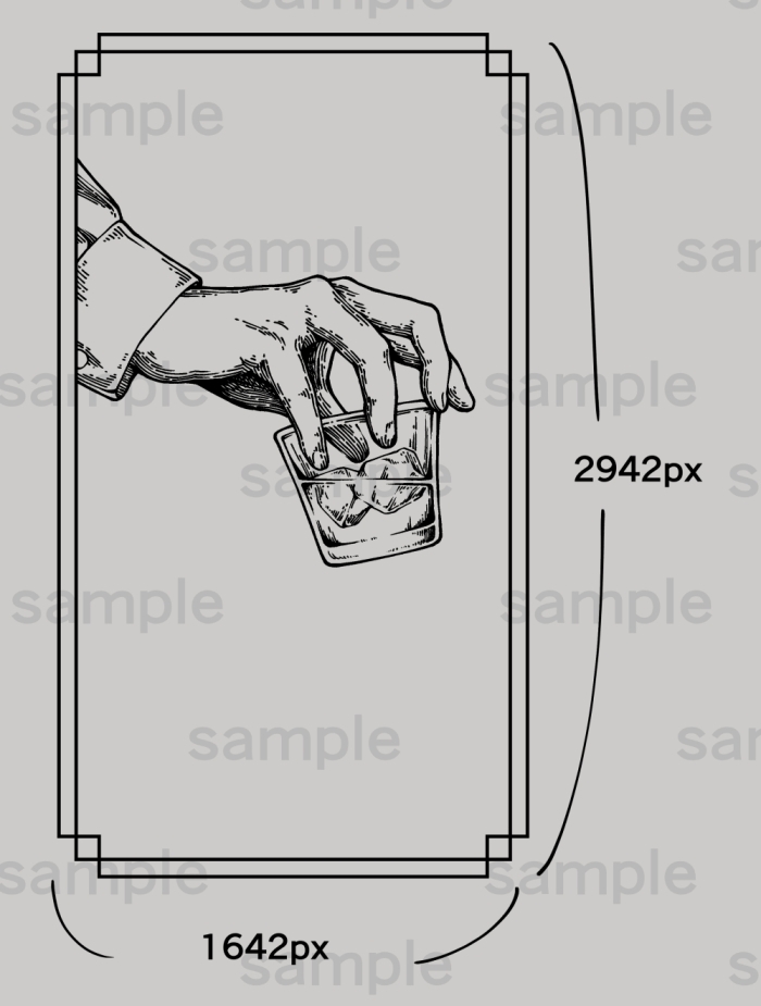 ペン画風の手のイラスト素材 12種(黒、白、ゴールド3色)