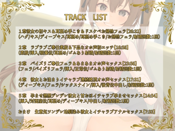 生意気ツンデレ幼馴染み彼女とイチャラブ孕ませセックス性活【KU100】