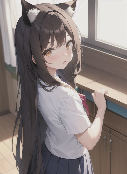 純粋ケモ制服にエッチなお願い