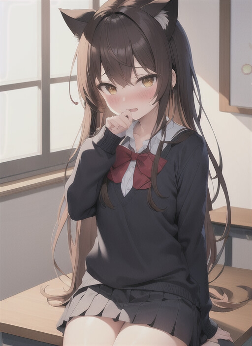 純粋ケモ制服にエッチなお願い