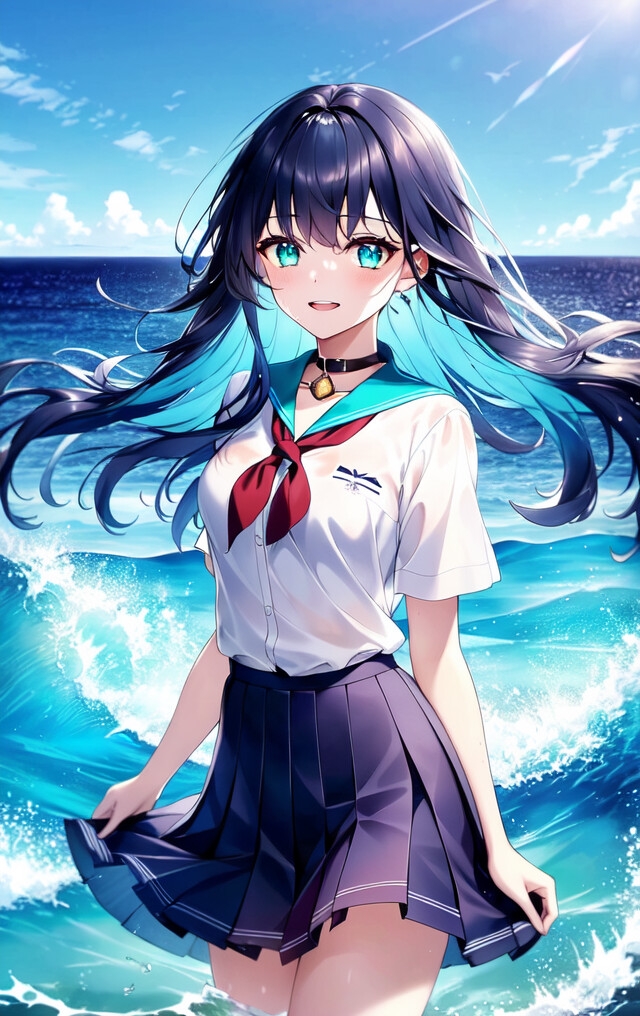 汗だく制服カノジョAIイラスト集(135枚)