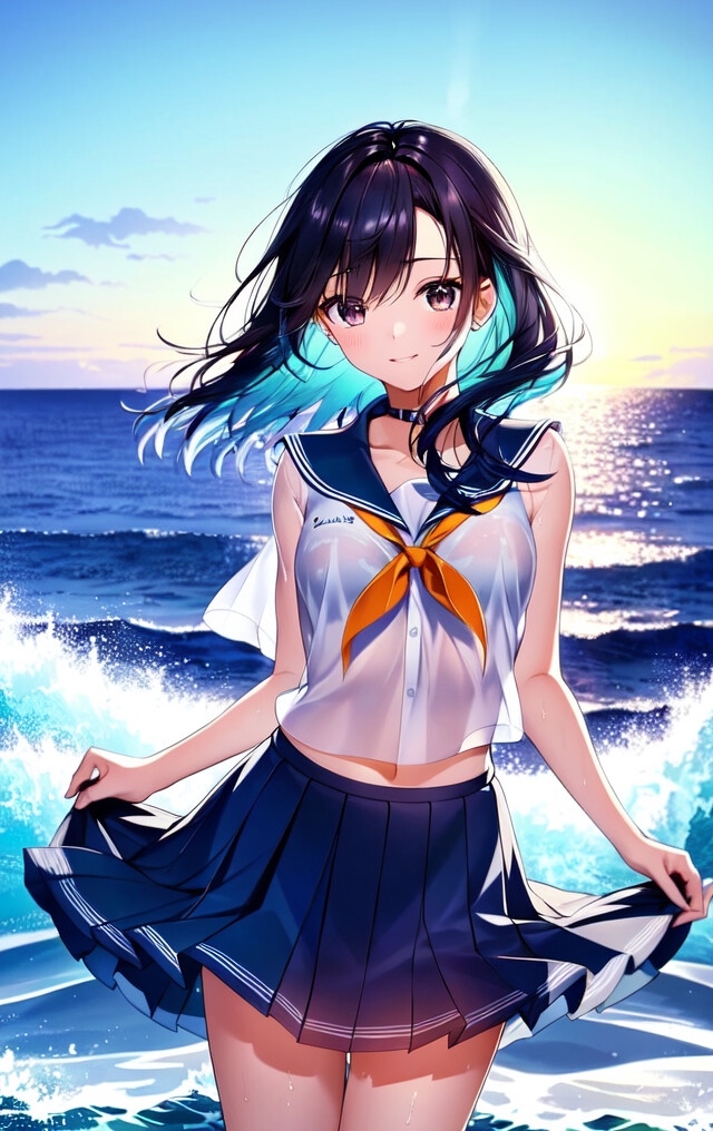 汗だく制服カノジョAIイラスト集(135枚)