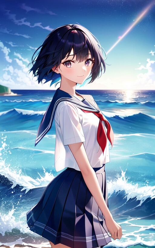 汗だく制服カノジョAIイラスト集(135枚)