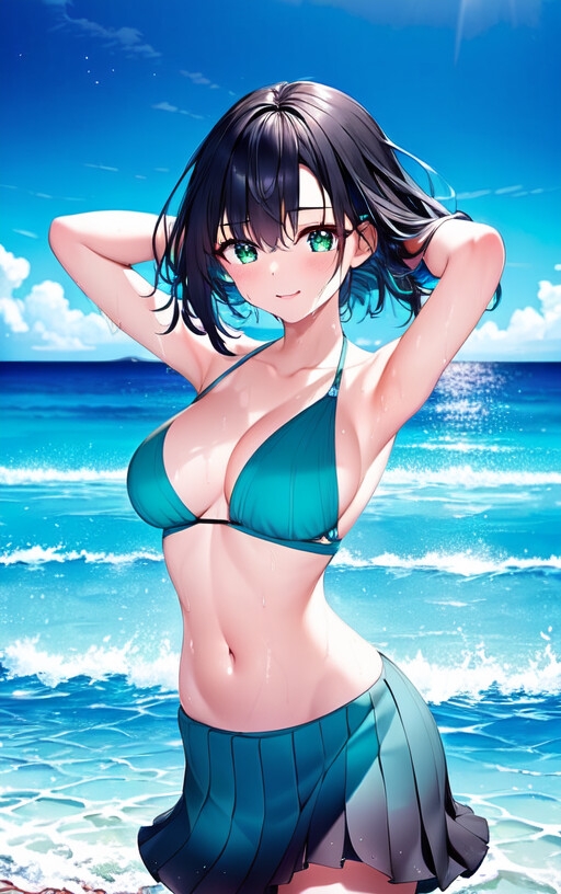 汗だく制服カノジョAIイラスト集(135枚)