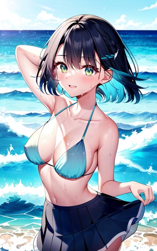 汗だく制服カノジョAIイラスト集(135枚)