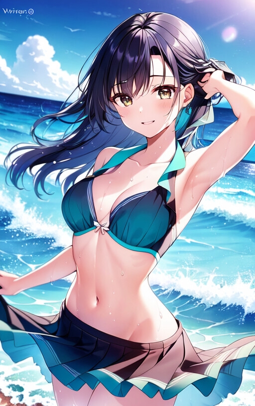 汗だく制服カノジョAIイラスト集(135枚)