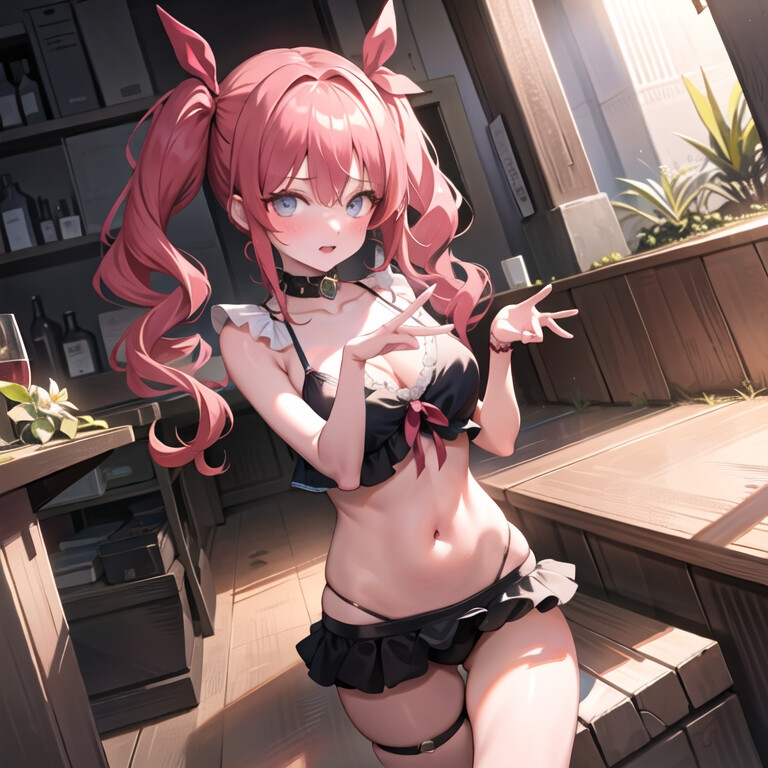 インドア水着女の子