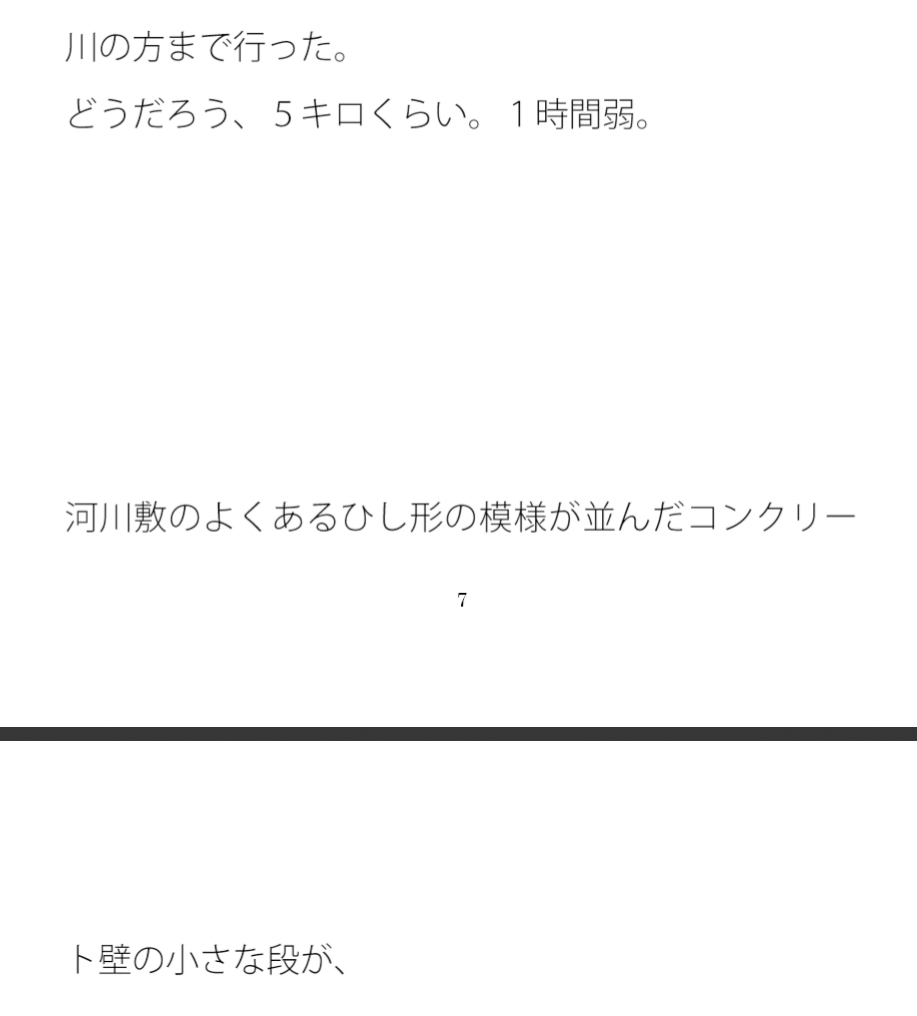 とある曇りの午後のウォーキング