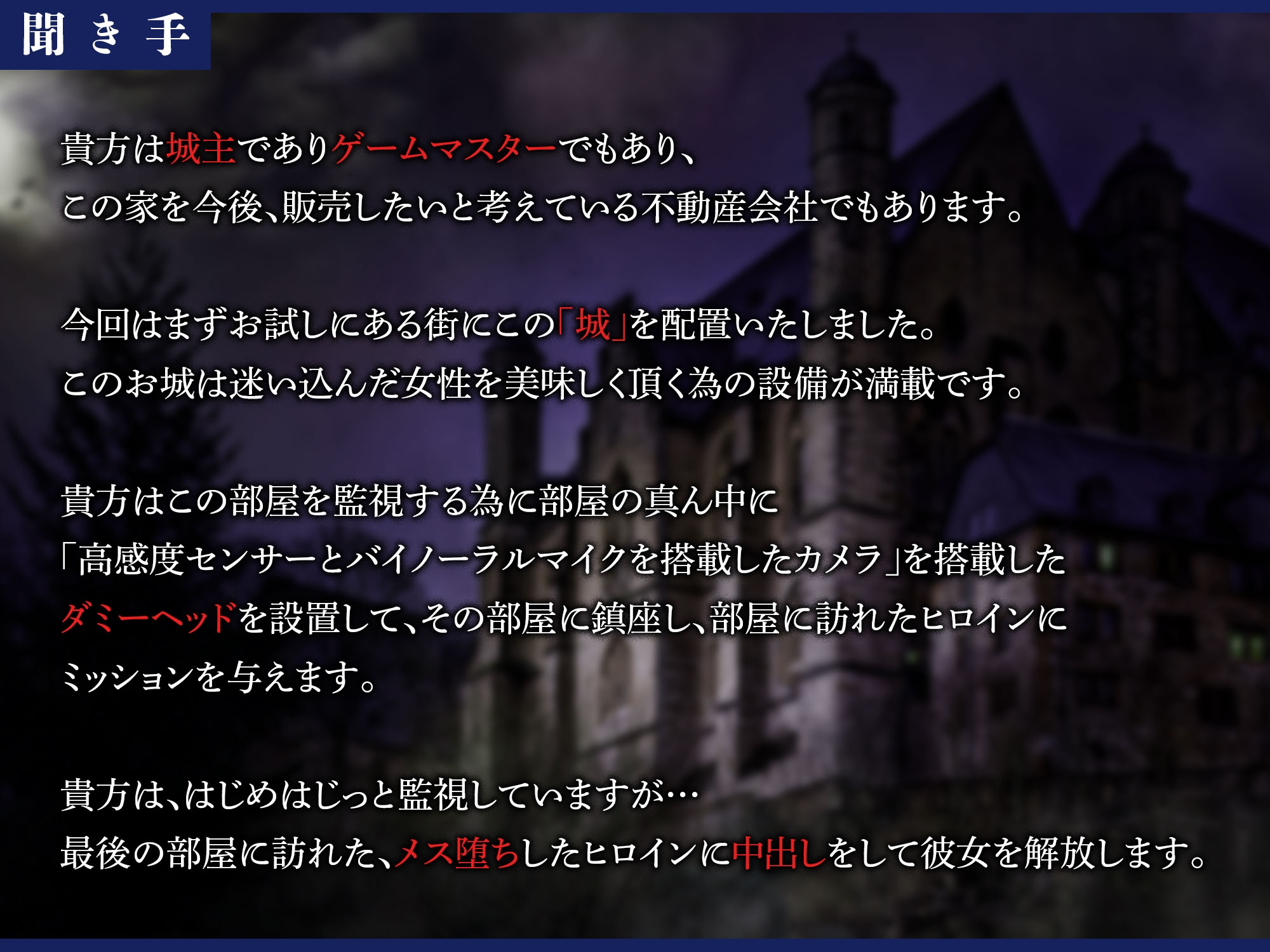 ガールズホイホイ～一度入ったら中出しされるまで出られないお城～