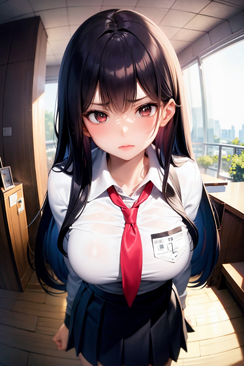 黒髪ロングJK集