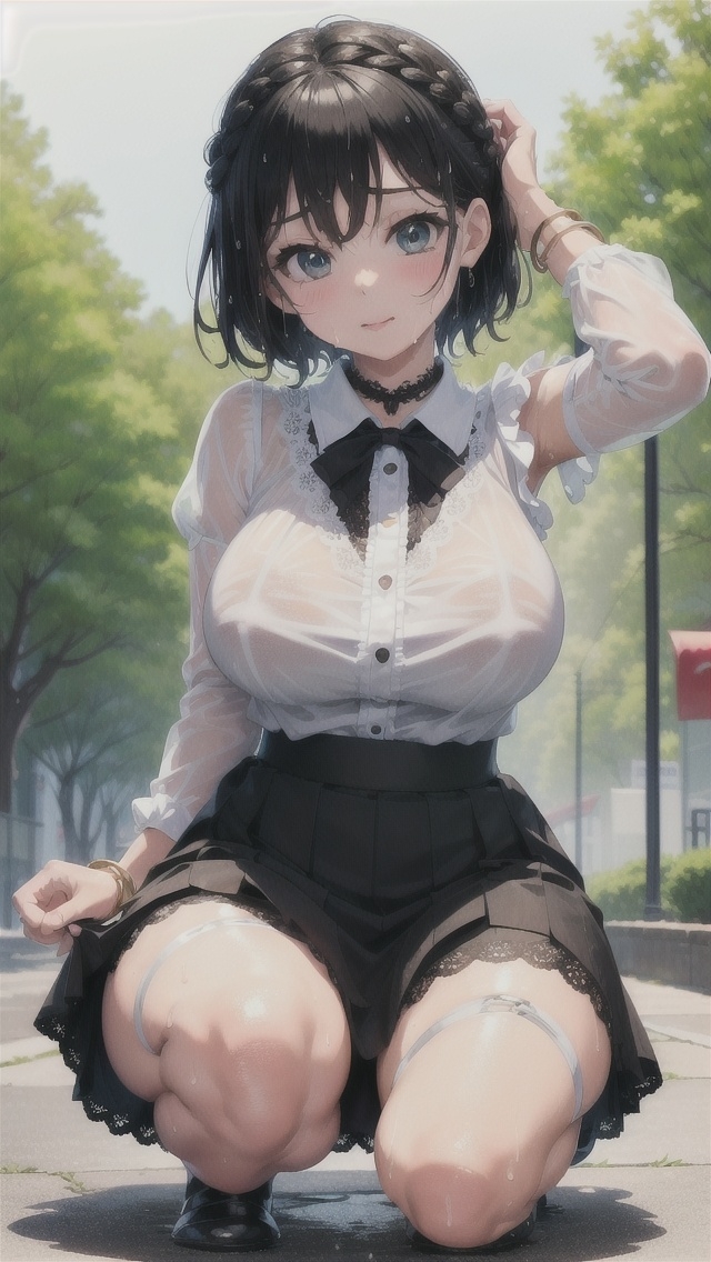 【スマホ縦画面用】黒髪ショート少女えっち脱衣シーン【最新技術!1000枚】