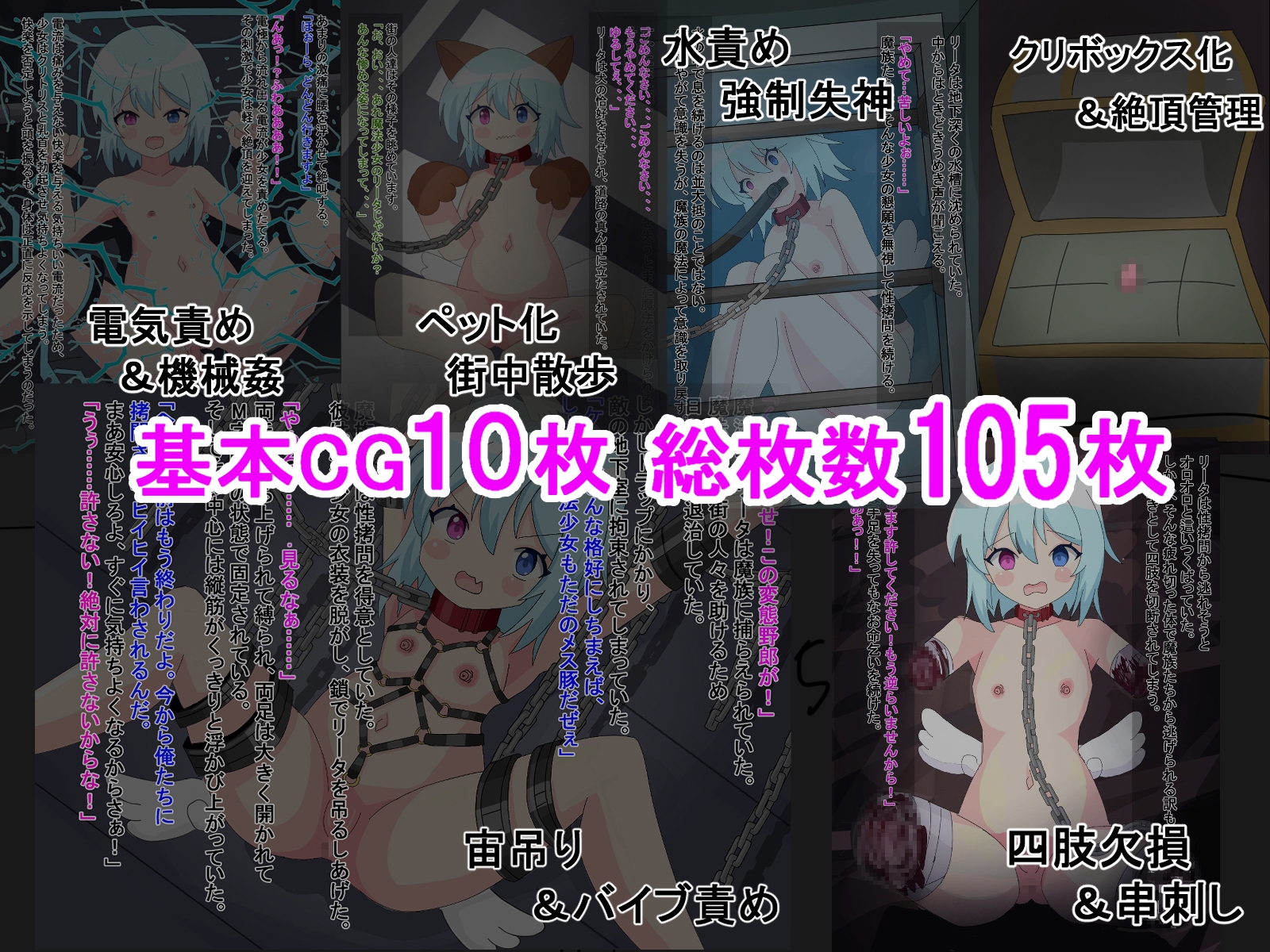 敗北ヒロインが四肢欠損!? ～電気責め、水責め等で絶頂管理される話～