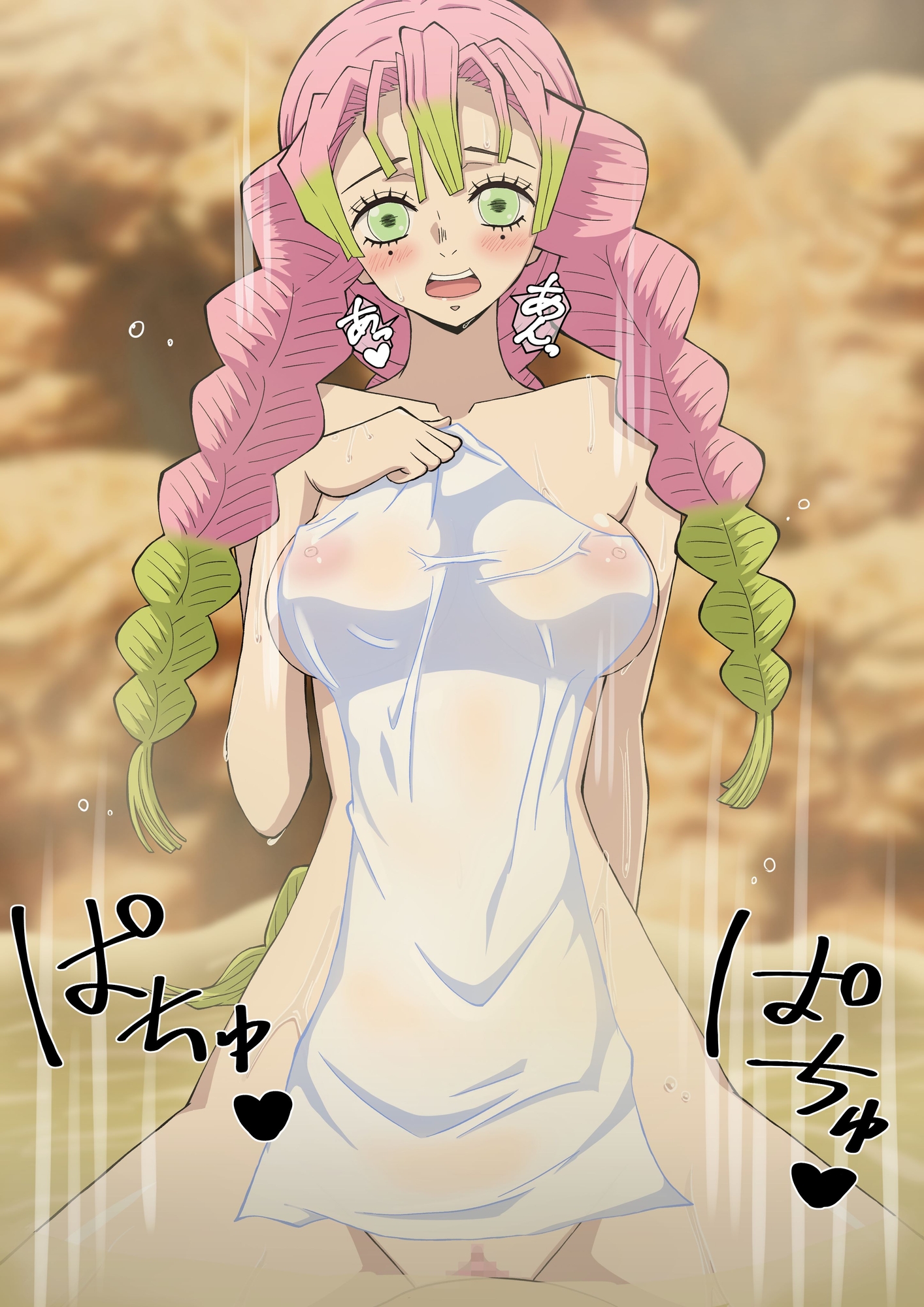 甘露寺ちゃんと混浴で騎乗位えっち。