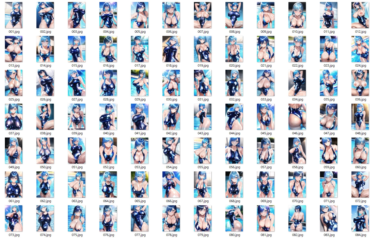 濡れテカ光沢スク水お姉さん