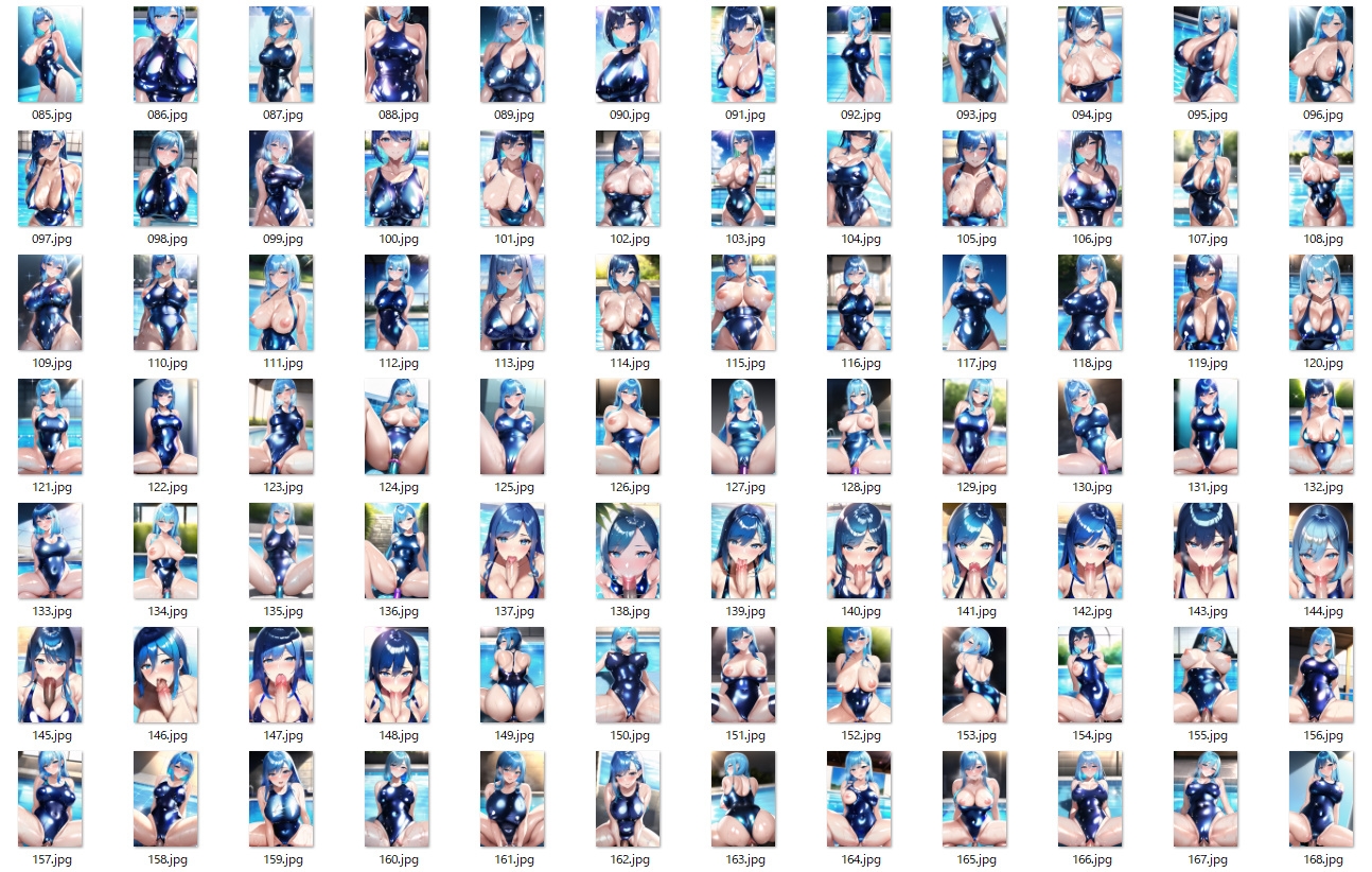 濡れテカ光沢スク水お姉さん