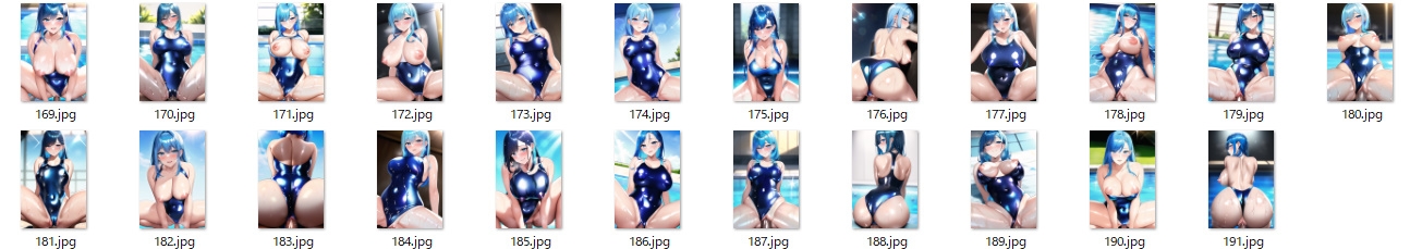 濡れテカ光沢スク水お姉さん