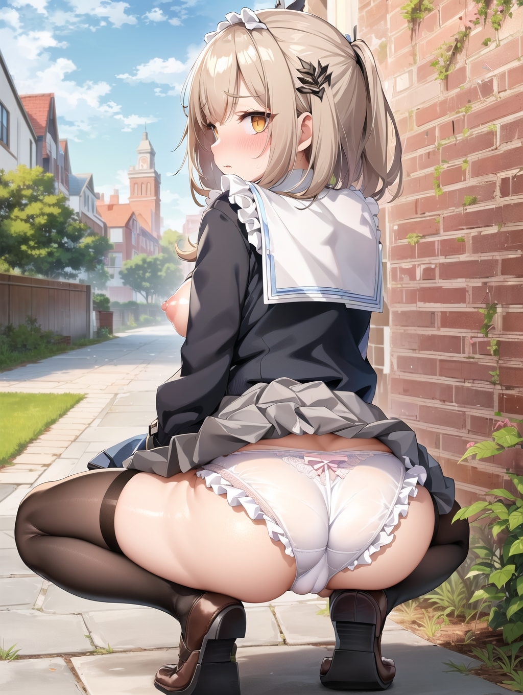 おっぱいとおパンツを見せてくれる女の子