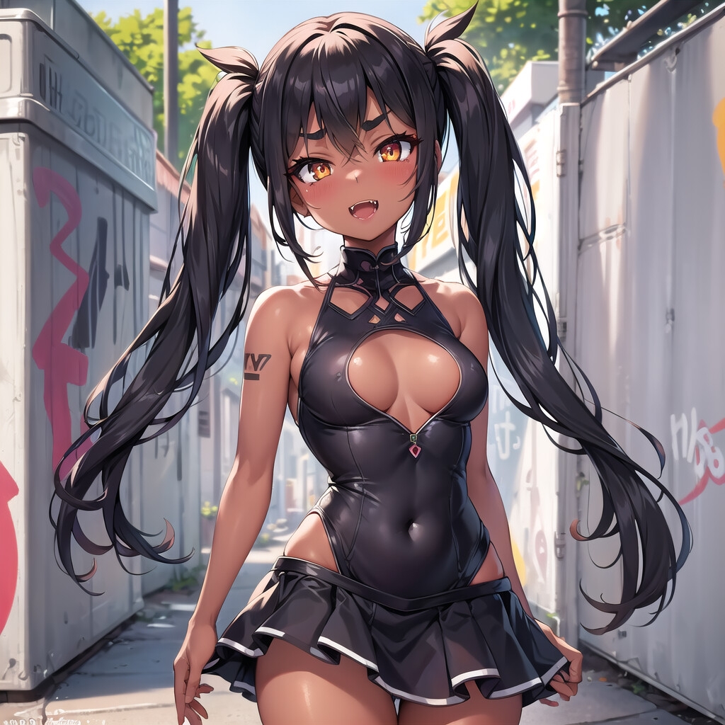 紳士圖集(黑髮黑肉色氣少女)