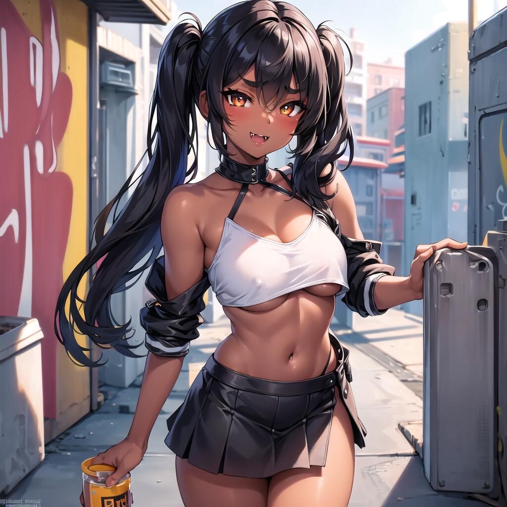 紳士圖集(黑髮黑肉色氣少女)