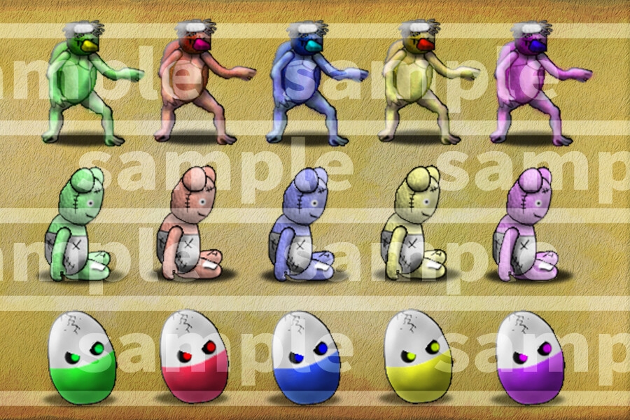 【素材】【Color&Gray】モンスター2