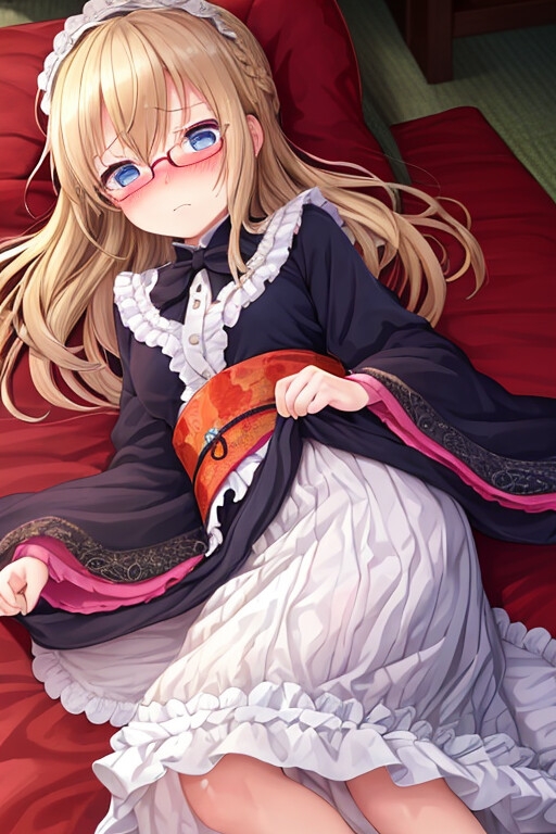 金髪碧眼ロリータ着物な眼鏡っ子