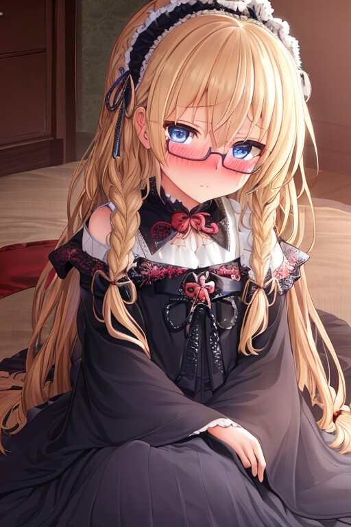 金髪碧眼ロリータ着物な眼鏡っ子