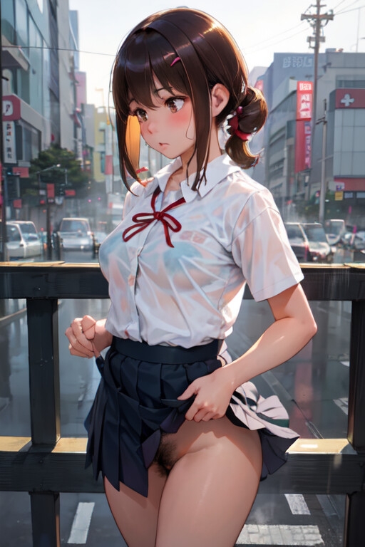 恥ずかしがりながらスカートをめくってアソコを見せてくれる女の子集【205枚】