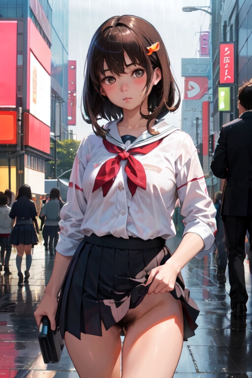 恥ずかしがりながらスカートをめくってアソコを見せてくれる女の子集【205枚】