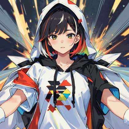 ショートヘアの女の子(ジャケットとショーツ)