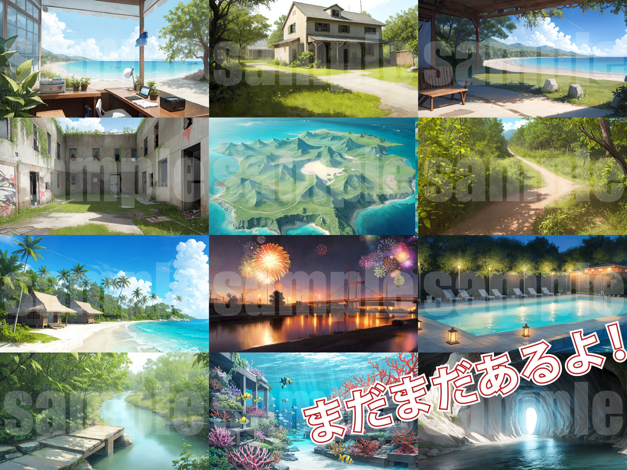 シグラルAI素材集『夏 背景編』