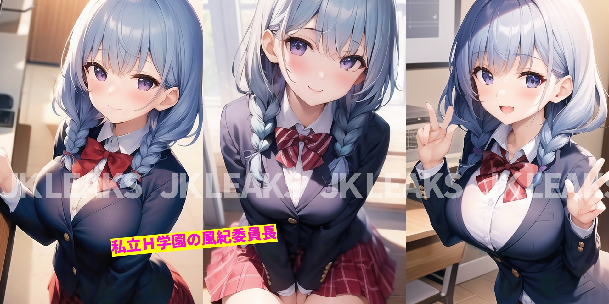 JK LEAKS 2 - Fカップ委員長編 -【AIアニメ付】