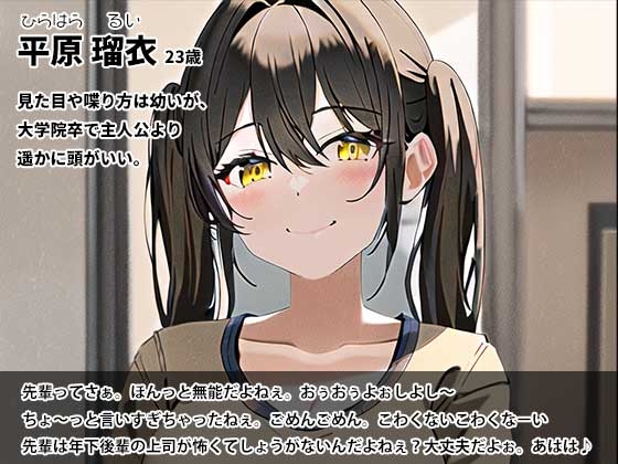 ロリ後輩年下上司に罵倒&オナニー指示されるマゾ豚な僕