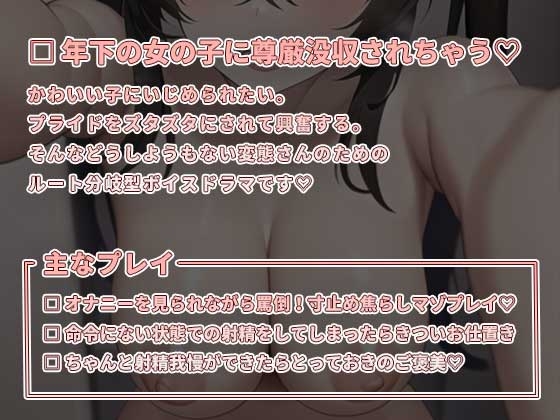 ロリ後輩年下上司に罵倒&オナニー指示されるマゾ豚な僕