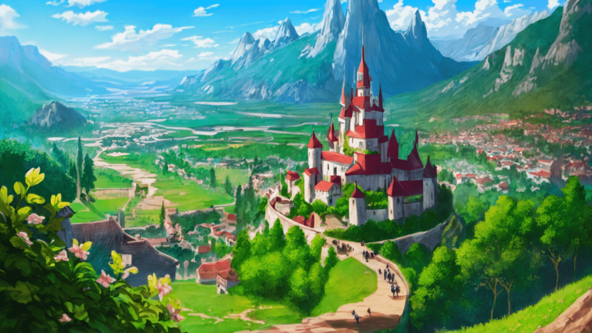 ファンタジーシリーズ第2弾!城と森!AI生成された背景画像126枚!