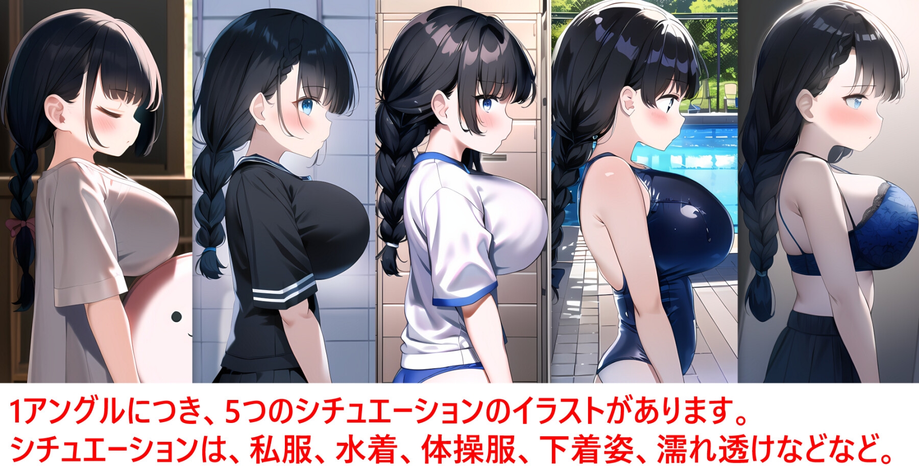 巨乳少女CG集 ～発育途中なのにおっぱいだけ大きいなんて反則だと思います!～