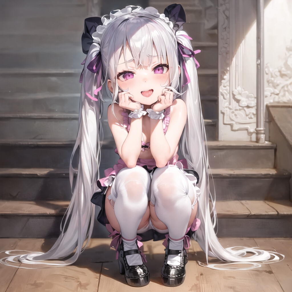 生意気に煽る銀髪ツインテメスガキをわからセッ〇ス 552枚