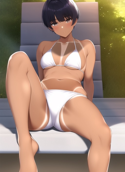 日焼け少女達の真夏の乱交