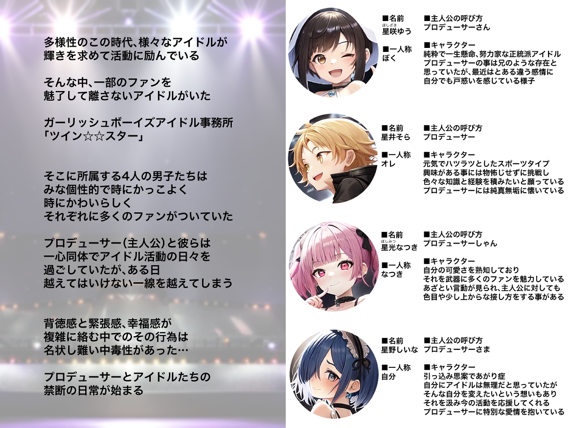 アイドル男子たちとのエッチな性活