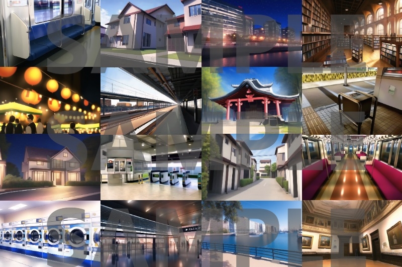 【400枚】現代日本 街中画像背景集【店舗/町並/病院】