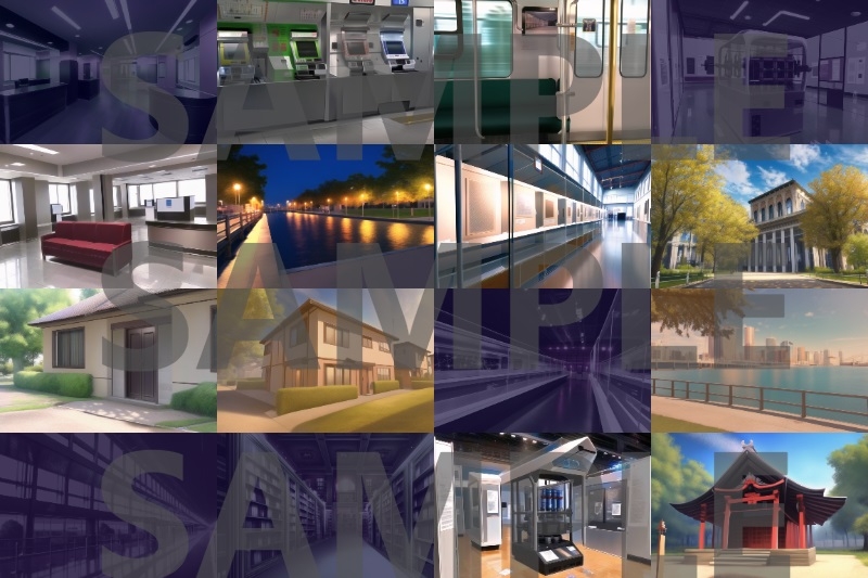 【400枚】現代日本 街中画像背景集【店舗/町並/病院】