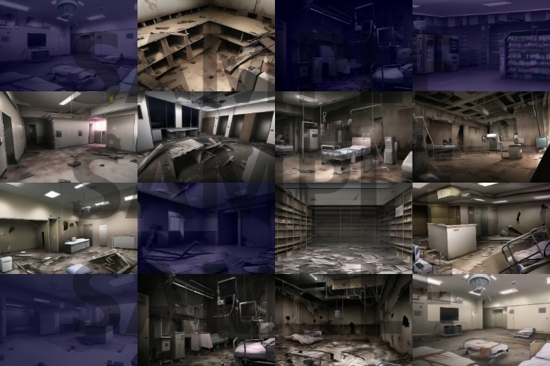 【400枚】現代日本 街中画像背景集【店舗/町並/病院】