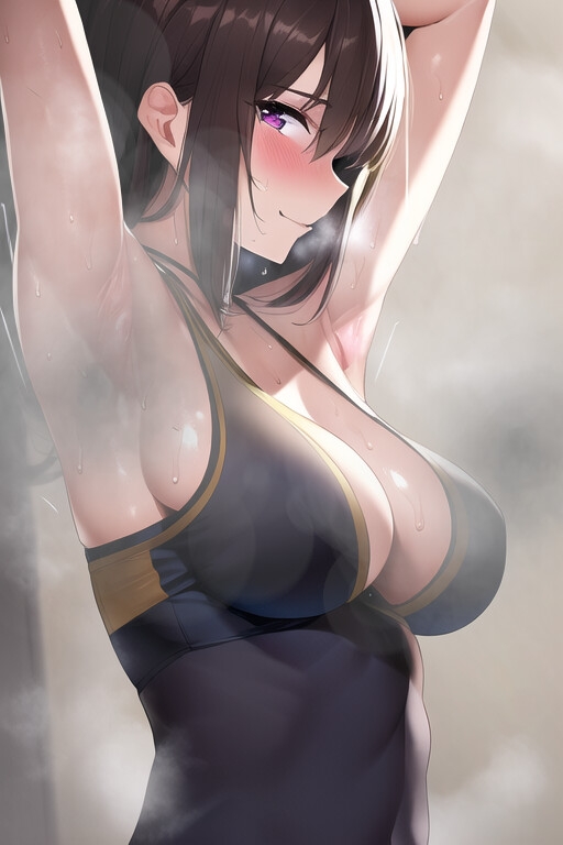 [主観視点] 腋やお尻や胸やおならで女性に臭い責めさせられるAIイラスト