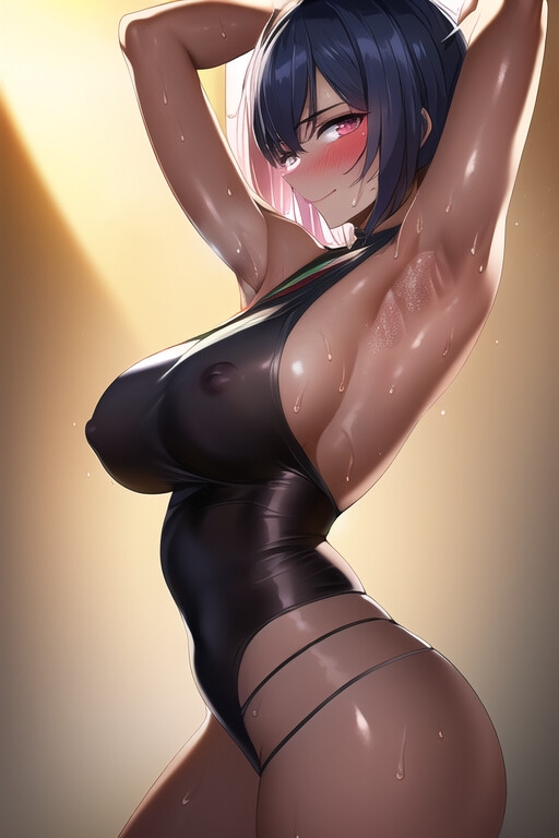 [主観視点] 腋やお尻や胸やおならで女性に臭い責めさせられるAIイラスト