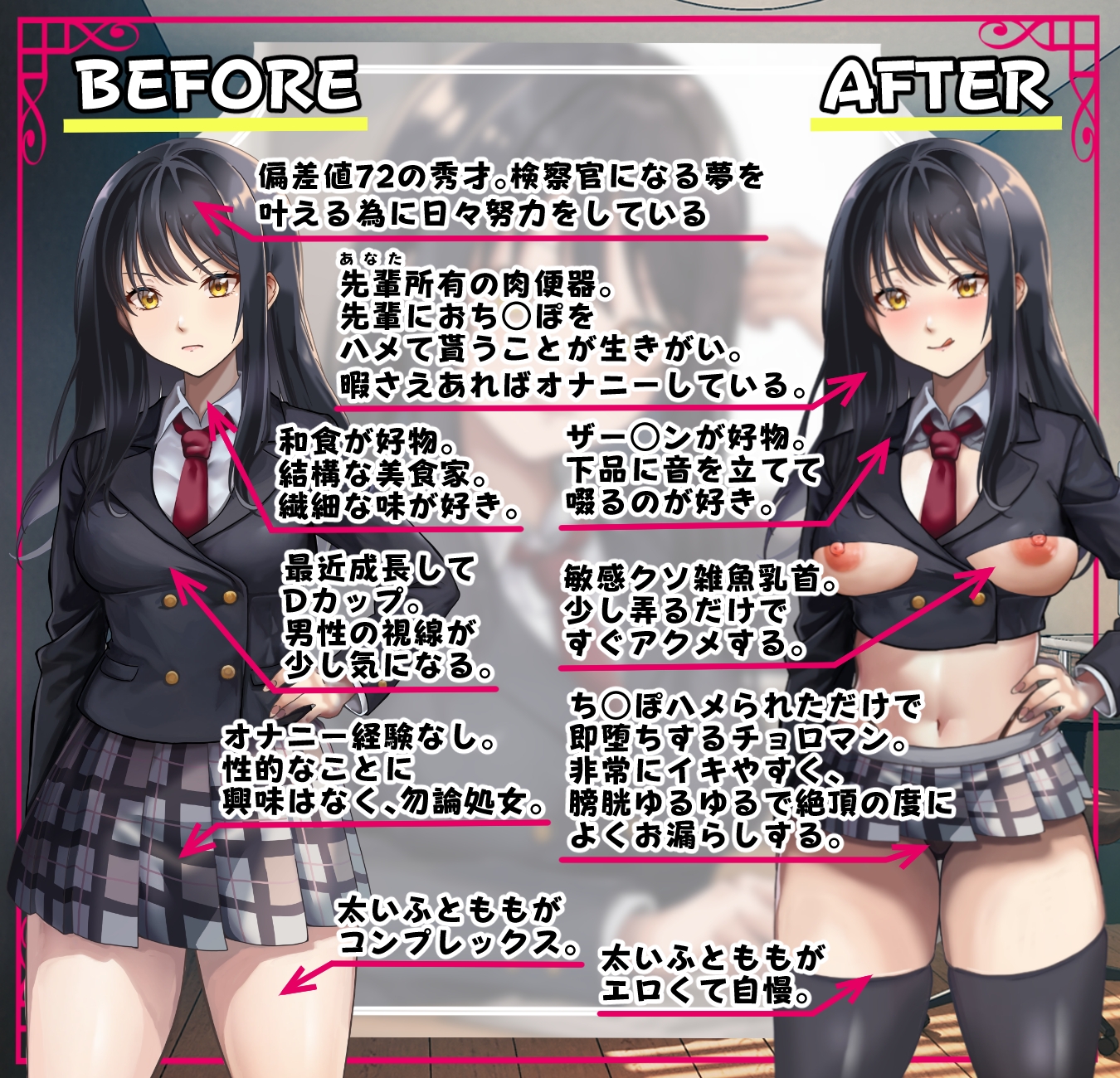 【Live2D動画付き】チョロマンJK緒口満耶 チン堕ちしたイキり後輩、媚び媚びドスケベ交尾で連続オホ声絶頂